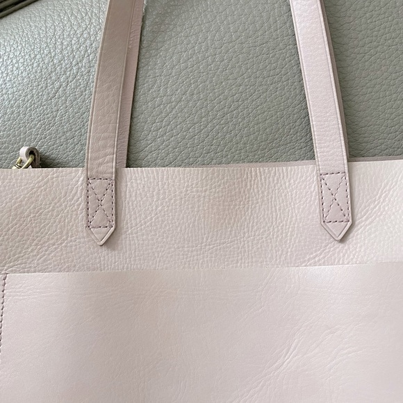 Madewell Transport Leather Tote Satchel Crossbody bag Medium Color Lavender - Picture 5 of 9